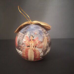 Mattel Matrix Vintage 1997 Hanging Christmas Ball Ornament w/ Barbie Artwork